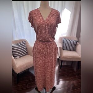 Denver Hayes Rust Floral Midi Dress